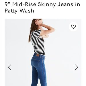 🌀*FIRM* Madewell 9” Skinny Jeans